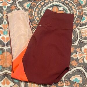Woman’s Maroon and hot pink Leggings